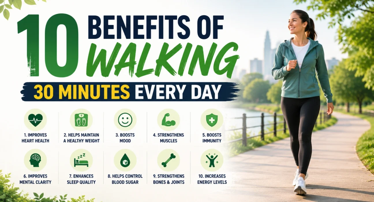 benefits of walking 30 minutes a day